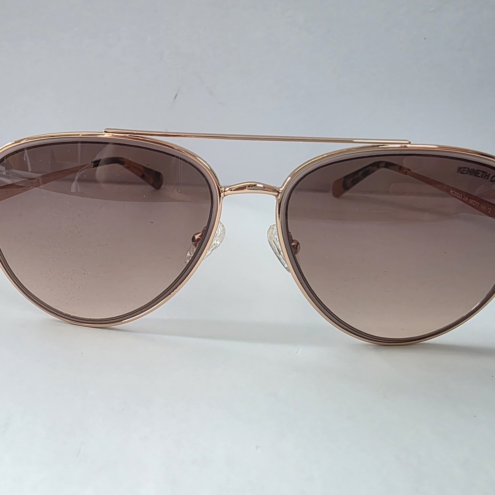 Kenneth Cole Rose Gold Aviator Sunglasses - Picture 2 of 5